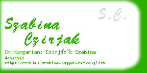 szabina czirjak business card
